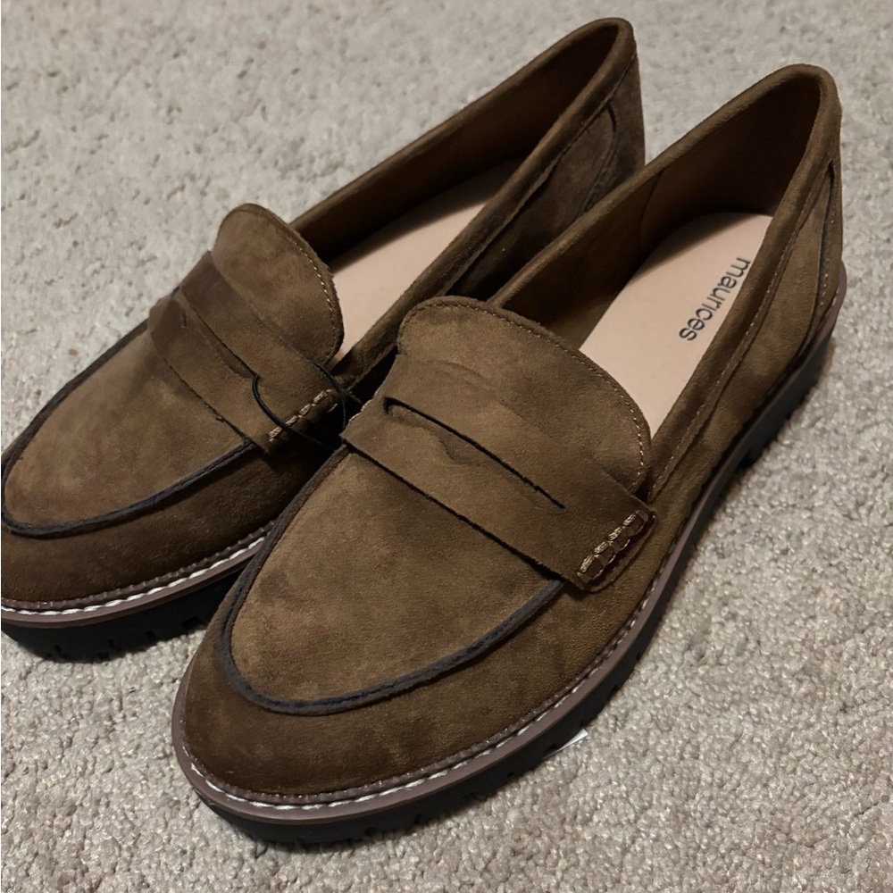Maurices Brown Loafer Heels